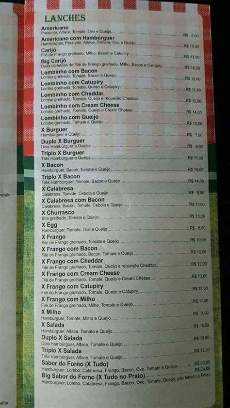 Menu em Pizzaria Sabor da Itália Angatuba