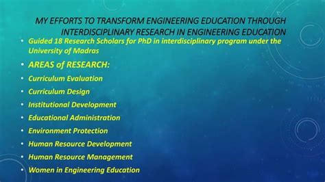 Engineering Education Research Eer Ppt