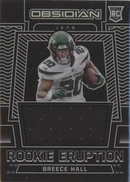 Panini Obsidian Rookie Eruption Re Bha Breece Hall Mem