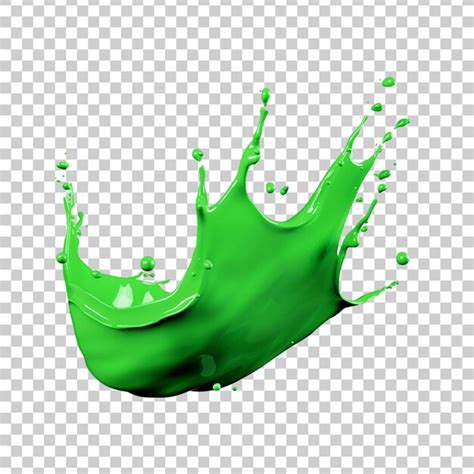 Green Liquid Splash Isolated On White Background Premium Ai Generated Psd