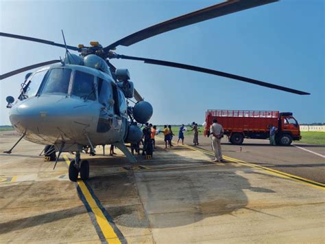 Iaf Helicopters Carrying Out Rescue And Relief Operations In Flood Affected Areas Of Tamil Nadu