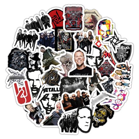 Amazon BulbaCraft Heavy Metal Band Stickers For Adults 36 Pieces