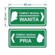 Jual Rambu Sign Plang Petunjuk Arah Tempat Wudhu 40cm X 20cm Plat