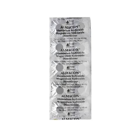 Almacon 10 Tablet Antasida Doen Antasid Antacida Antacid Obat Maag