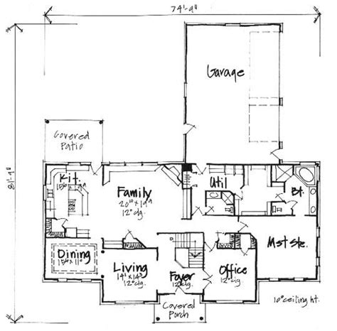 Colonial Style House Plan 70508 With 2 Bed 2 Bath 3 Car Garage Colonial House Plans