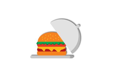 Food Icon Burger Dishes Shadow Graphic By Yellowhellow · Creative Fabrica