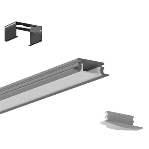 Recessed Aluminum Channel Led Profile With Flange For 12mm Led Strip