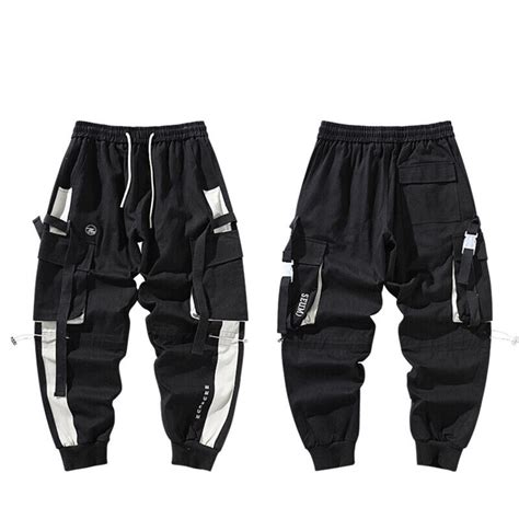 Mens Casual Hip Hop Pants Trousers Cargo Joggers Streetwear Fashion