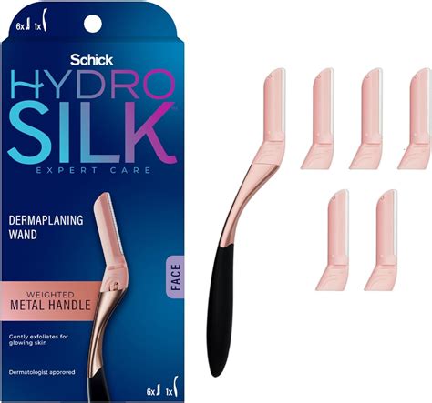 Schick Hydro Silk Dermaplaning Wand Dermaplaning Tool For Face With 6