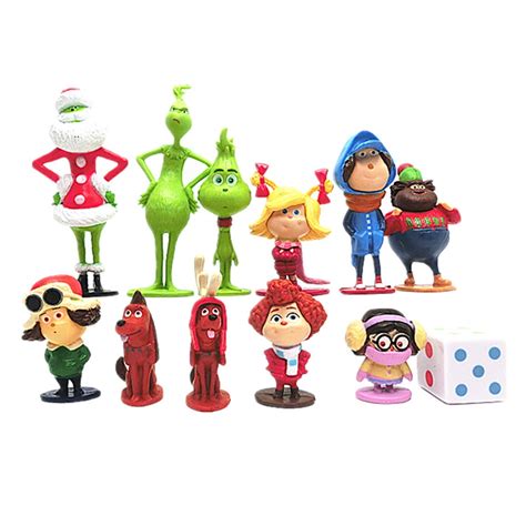 Collectible 12 Pcs Movie The Grinch Who Ville Playset Action Toy