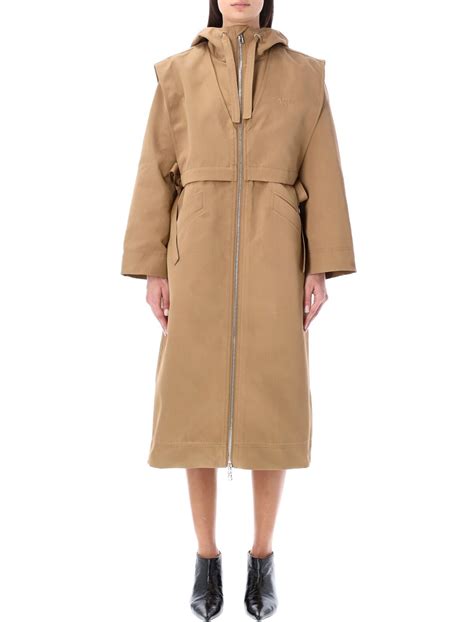 Ganni Heavy Twill Oversized Coat Editorialist