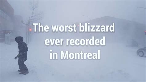 The Worst Blizzard In Recorded History In Montreal Youtube