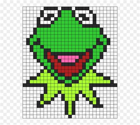 Kermit The Frog Perler Perler Bead Pattern / Bead Sprite - Kermit Pixel Art, HD Png Download ...