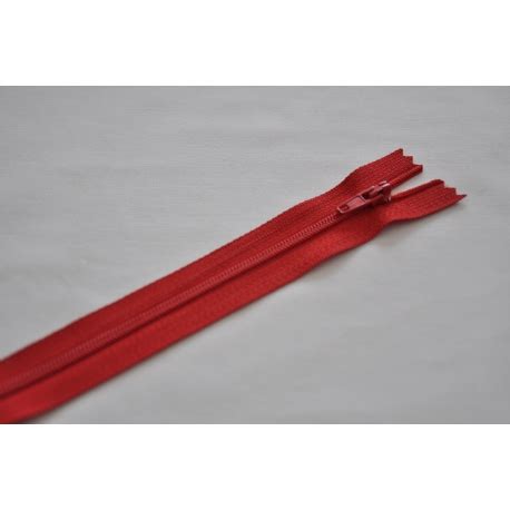 Fermeture Clair Fine Polyester Non S Parable Rouge