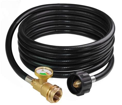 Dozyant Feet Propane Tank Hose Extension With Gauge For Gas Grill