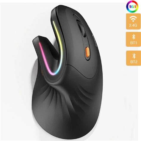 Jomaa RGB Bluetooth Vertical Mouse Wireless Rechargeable Mouse For