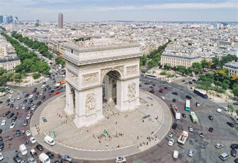 Paris Aerial View From Triumphal Arch Editorial Photo Image Of