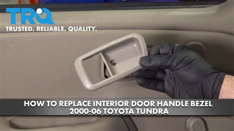 How To Replace Interior Door Handle Bezel Toyota Tundra Youtube