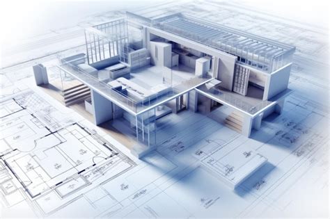 Premium Photo Architectural Project With Blueprints And Model Of A