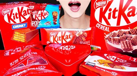 Asmr Kitkat Chocolate Ice Cream Nutella Lotus Skippy Dessert Mukbang킷캣