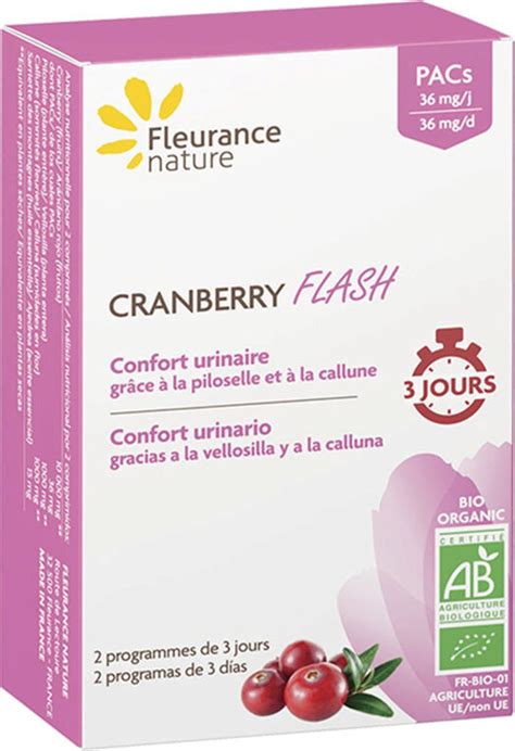 Fleurance Nature Cranberry Flash Bio Comprim S Ayurveda France