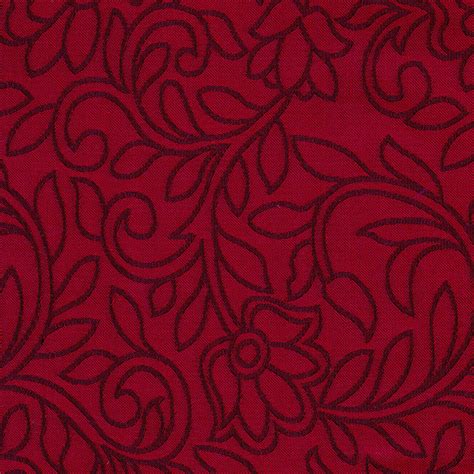 Fabric Polyester Jacquard; RT7934E-005 Persian Floral Red - Richard Tie ...