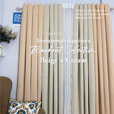 Korean Blackout Curtain Per Piece Sun Blocking Aesthetic Nude Light