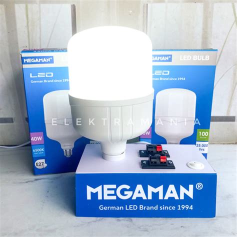 Jual Bola Lampu Bohlam Led Jumbo MEGAMAN 40 Watt Kota Palembang