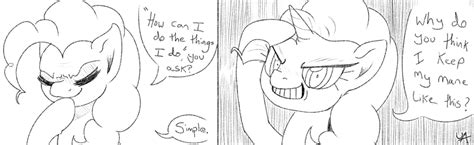 2595582 Safe Artist Underwoodart Pinkie Pie 2koma Anime Black