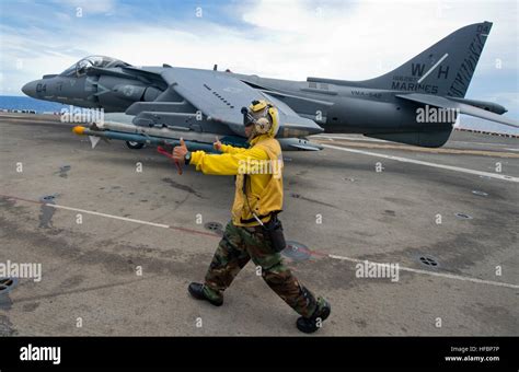 Embarked On The Amphibious Assault Ship Uss Bonhomme Richard Lhd Hi Res