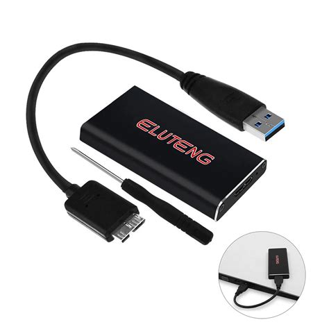 Eluteng Msata Usb 30 Enclosure 5gbps Superspeed Msata Ssd Case