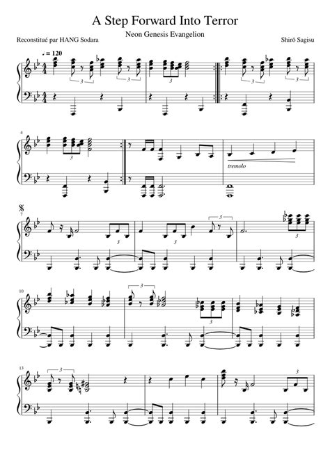 A Step Forward Into Terror Sheet Music For Piano Solo Musescore