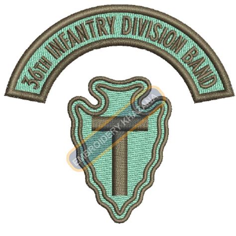 36th Infantry Division Badge Embroidery Design Instant Download