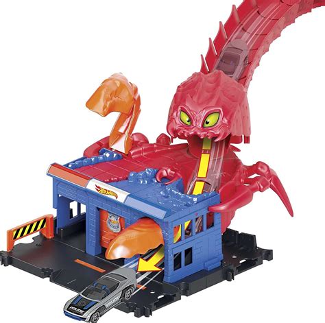 Купить Трек Хот Вилс Атака Скорпиона на Полицейский Участок Hot Wheels City Scorpion Flex