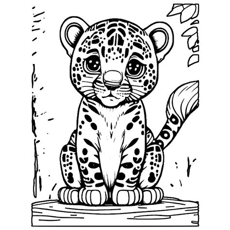 Jaguar Coloring Page · Creative Fabrica