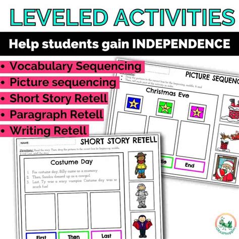 3 Picture Sequencing And Story Retell Activities For The Entire Year