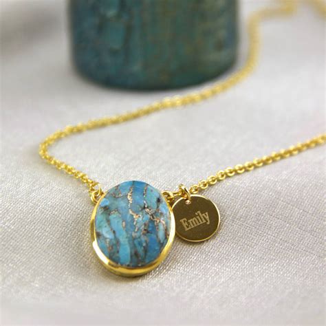 Personalised Turquoise Necklace By Gaamaa Notonthehighstreet