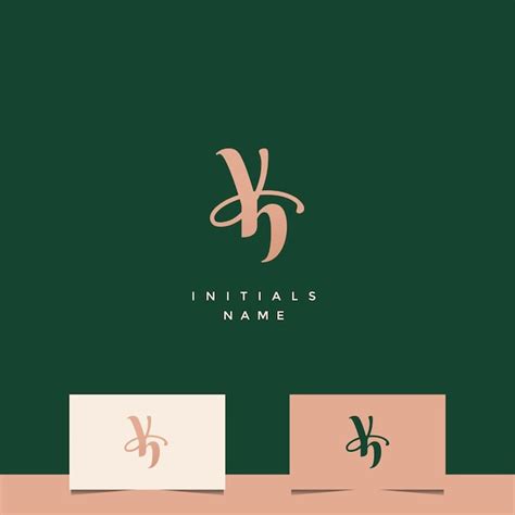 Premium Vector Initial Yh Monogram Logo Design