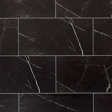 Nero Marquina 12x24 Marble Tile Black Porcelain Tiles Polished Porcelain Tiles Black Floor Tiles