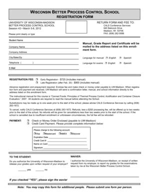 Fillable Online Cals Wisc Enrollment Form 2012 Qxp Cals Wisc Fax