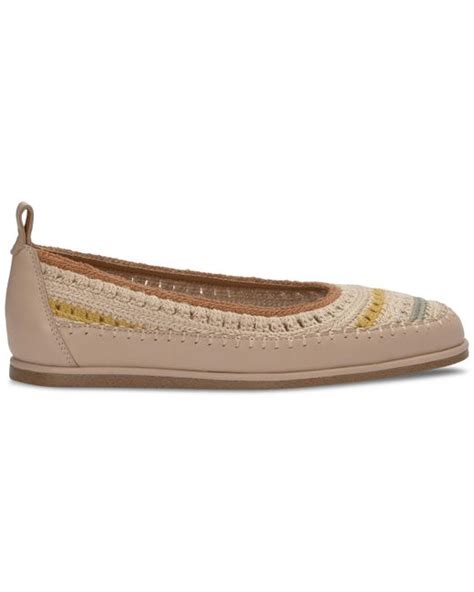 Lucky Brand Wylly Crochet Stitch Ballet Flats In Brown Lyst