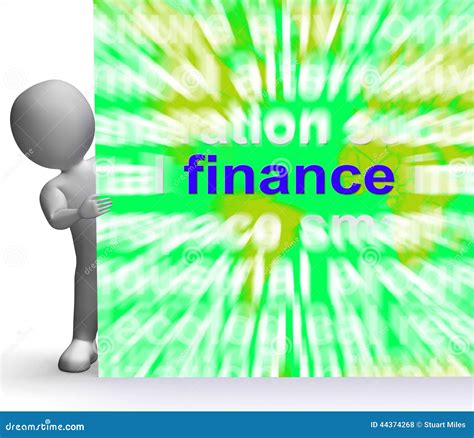 finance word cloud sign means money investment stock illustration