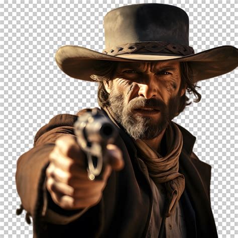 Cowboy Isolado Em Fundo Transparente Psd Premium