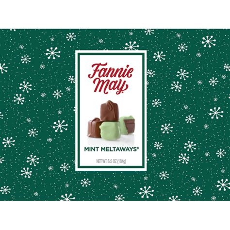 Fannie May Milk Chocolate Mint Meltaways® Holiday Wrapped Box 65 Oz