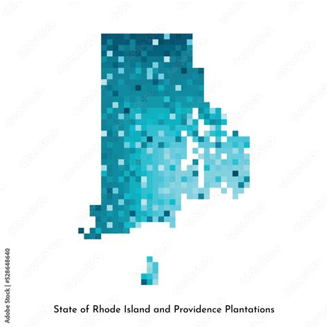 Vector Isolated Geometric Illustration With Icy Blue Area Of Usa