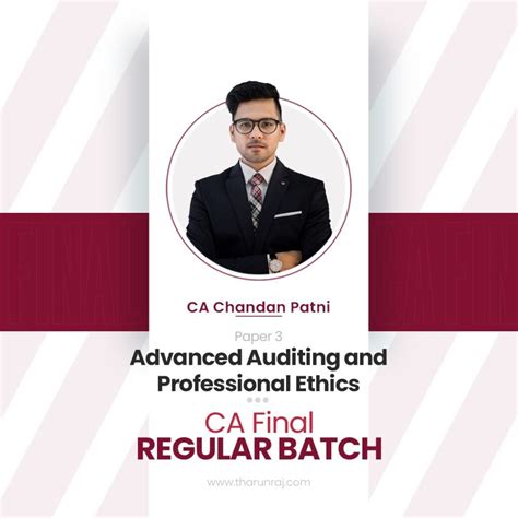 CA Final Advanced Auditing And Professional Ethics Regular Tharun