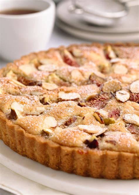 Fig Tart With Almond Cream And Sweet Pastry Crust Striped Spatula