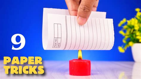 9 Amazing Paper Tricks Science Experiments With Paper Youtube