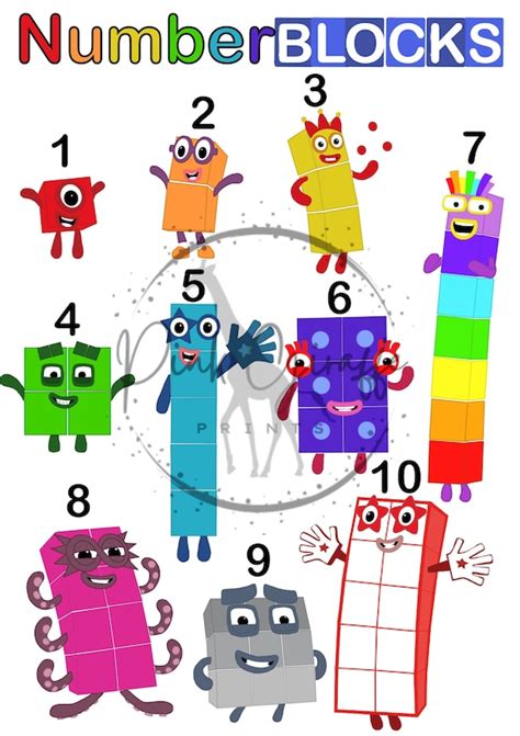 Numberblocks Learning 1 10 Poster For Kids Bedroom Or Playroom Etsy Uk