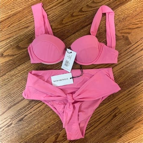 WeWoreWhat Swim Nwt Weworewhat Claudia Riviera High Rise Bikini 2pc